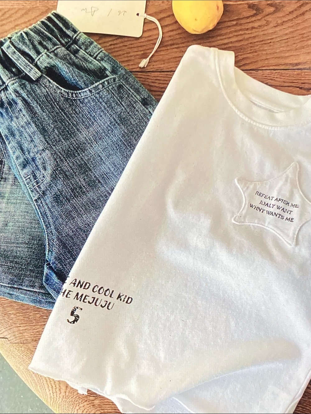 White Star Patch Short Sleeve Tee for Kids - Picture 7 of 9